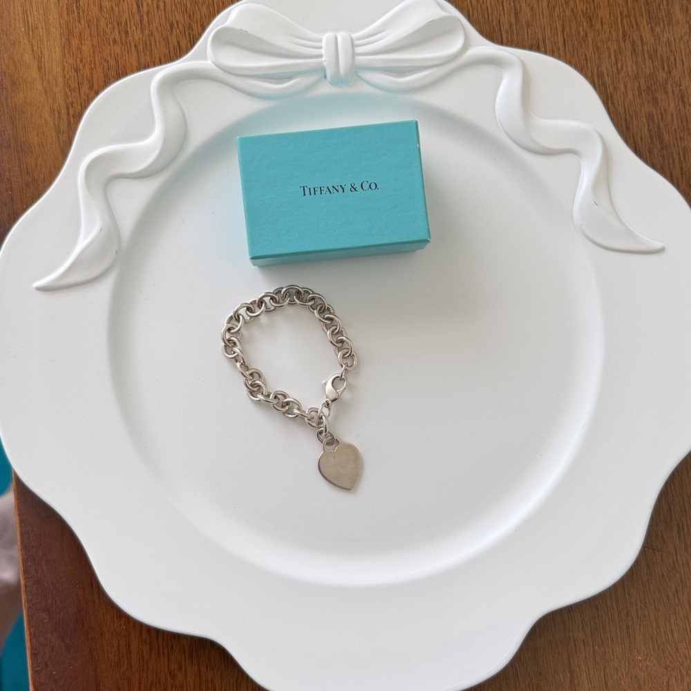 Tiffany & Co. Sterling Silver 925 Bracelet with Heart Charm - Vintage